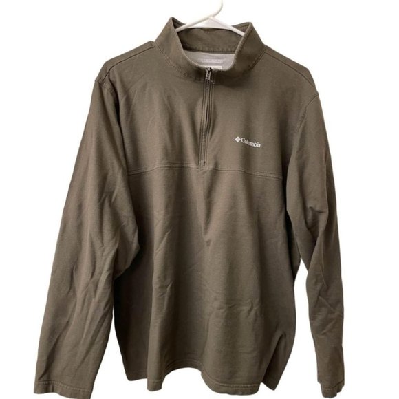 Columbia Other - ** COLUMBIA ** Men's Quarter Zip, Size XL - Super Soft, Olive Green - Advanced E